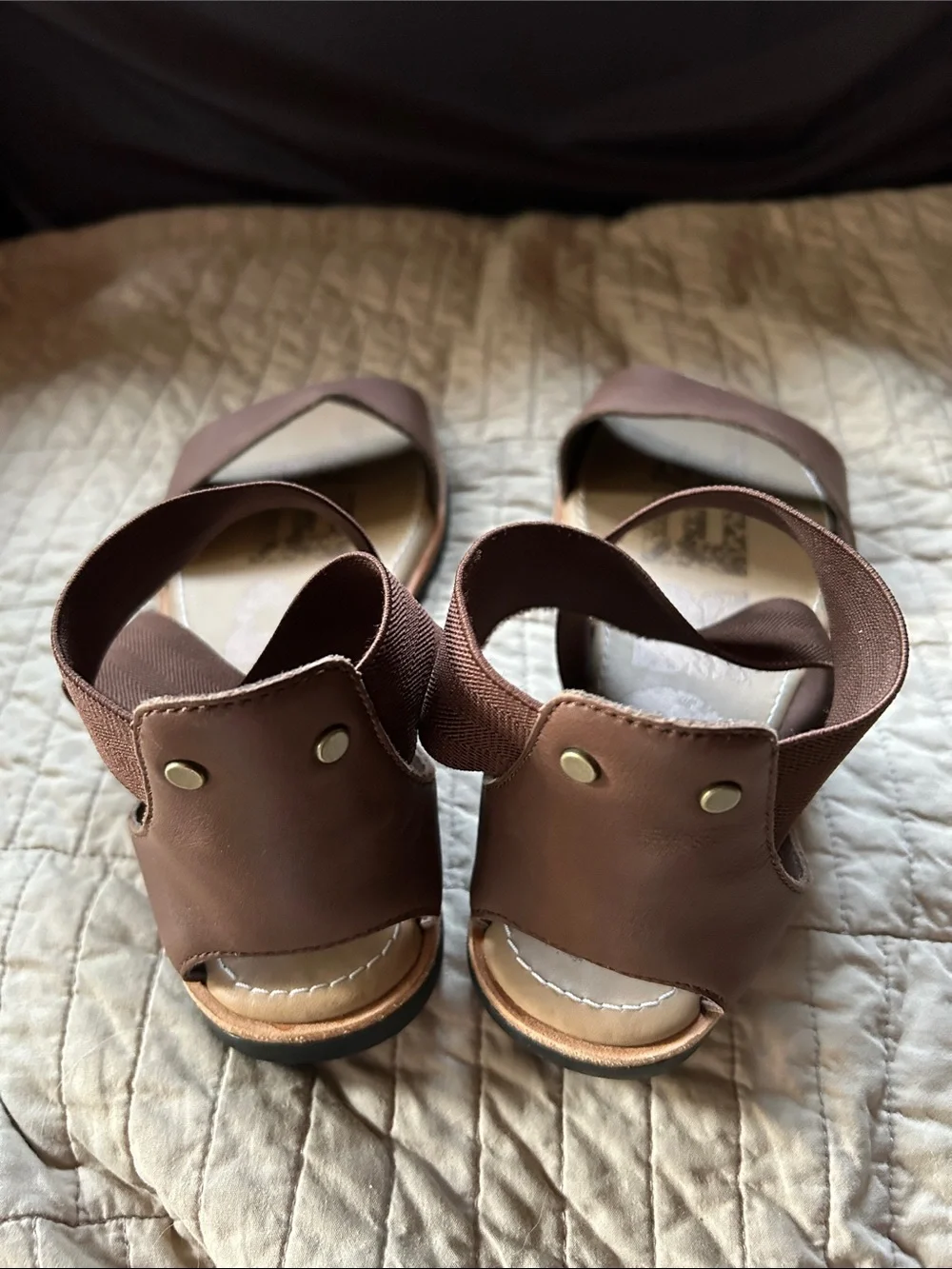 Sorel Brown Crisscross Strap Women's Sandals